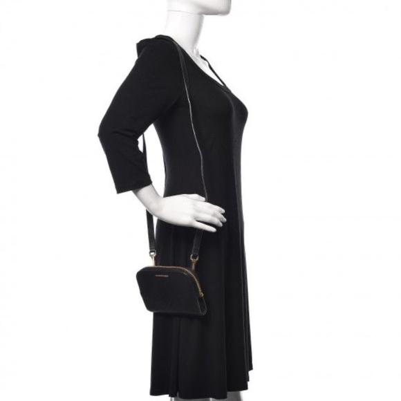 Authentic BURBERRY Grain Calfskin Small Crossbody Bag Black - Picture 3 of 15